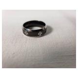 Spikes Stainless Steel Ring with Maltese Cross Design