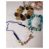 Assorted Fashion Jewelry Lot including Paparazzi Bangles, Beaded Bracelets, and Chain Bracelets