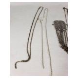 Lot of Necklaces and Pendants Featuring Heart Designs and Various Chains