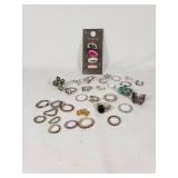 Lot of Assorted Rings and Silicone Ring Set