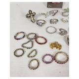 Lot of Assorted Rings and Silicone Ring Set