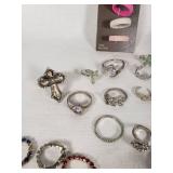 Lot of Assorted Rings and Silicone Ring Set