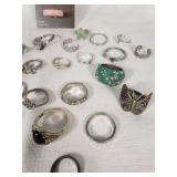 Lot of Assorted Rings and Silicone Ring Set