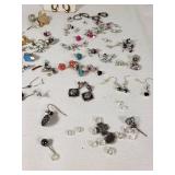 Lot of Jewelry Including Lia Sophia Earrings, Rings, and Various Earrings