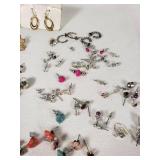 Lot of Jewelry Including Lia Sophia Earrings, Rings, and Various Earrings