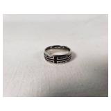 Stainless Steel Ring with Cross Design