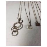 Assorted Necklaces and Pendants Including Moon and Butterfly Designs