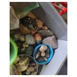 Rock Tumbler Items with Assorted Stones and Polishing Grits