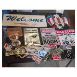 Assorted Home and Garage Decorative Signs and Decals