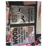 Assorted Home and Garage Decorative Signs and Decals