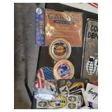 Assorted Home and Garage Decorative Signs and Decals