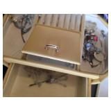 Porcelain Dolls and Jewelry Boxes with Assorted Jewelry