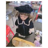 Porcelain Dolls and Jewelry Boxes with Assorted Jewelry