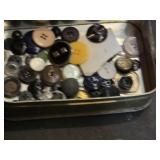 Lot of Assorted Buttons and Sewing Supplies Including La Mode and La Petite
