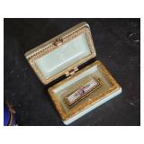 Decorative Porcelain Trinket Boxes, Mini Urn and Decorative Chest