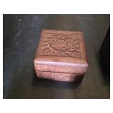 Antique Wooden Box Collection with Decorative Carvings