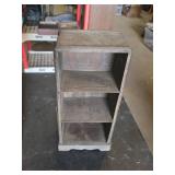 Hand-Painted Wooden Cabinet and Floral-Patterned Wooden Shelf
