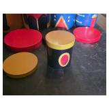 Set of Nutcracker-Themed Decorative Nesting Boxes and Lids