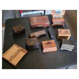 Lot of Decorative Wooden Boxes and Cases Various Sizes and Designs