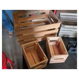 Wooden Crates and Boxes Including "Flowers & Garden" Label