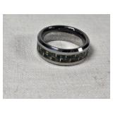 Tungsten Carbide Ring with Carbon Fiber Inlay