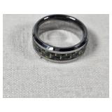 Tungsten Carbide Ring with Carbon Fiber Inlay