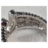 Sterling(?) Silver Horseshoe Ring