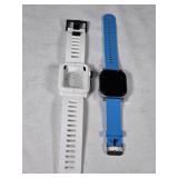 AT&T Model UW538AA Smart Watch with Damaged Screen and White Silicone Case - Untested