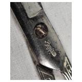 Antique Engraved Steel Scissors by Brunhill USA