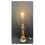 Vintage Stiffel Brass and Oak Table Lamp