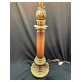 Vintage Stiffel Brass and Oak Table Lamp