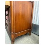 Vintage White Furniture Company Vanity Dresser with Mirror - 6-Drawer Wood Cabinet, Ornate Carved Frame
