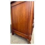 Vintage White Furniture Company Vanity Dresser with Mirror - 6-Drawer Wood Cabinet, Ornate Carved Frame