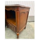 Vintage White Furniture Company Wood Nightstand/End Table with Open Shelf and Drawer