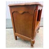 Vintage White Furniture Company  Wood Nightstand with Open Shelf - Drawer & Cabriole Legs