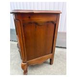 Vintage White Furniture Company  Wood Nightstand with Open Shelf - Drawer & Cabriole Legs
