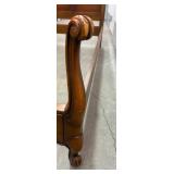 White Furniture Co. Carved Bed Frame with Headboard & Footboard - Vintage Solid Wood