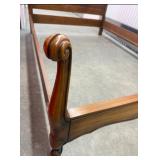 White Furniture Co. Carved Bed Frame with Headboard & Footboard - Vintage Solid Wood
