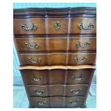 White Furniture Co. Serpentine Chest of Drawers with Ornate Brass Hardware