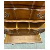 White Furniture Co. Serpentine Chest of Drawers with Ornate Brass Hardware