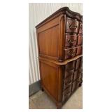 White Furniture Co. Serpentine Chest of Drawers with Ornate Brass Hardware