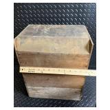 Antique Wooden Apothecary Cabinet with 3 Small Top Drawers and Large Drawers