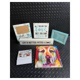 Dog-Themed Wall Decor Set - Signs, Frames & Book (Lot of 6)