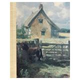 Pastoral Landscape John Constable Cottage in a Cornfield with Cottage and Cow in a multi tone Frame