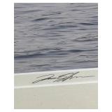 Framed Mute Swan Taking Flight on Water Print - Pencil Signed Studio Gallery Artwork, Sister Bay WI