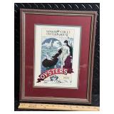 Sansom Street Oyster House Vintage Advertising Poster - Framed Print