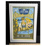 Excelsior Oktoberfest Poster Print Pencil Signed and numbered 20/190 2012 Framed - Excelsior Brewing Company