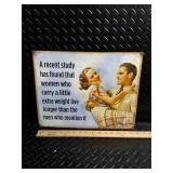 Ephemera, Inc. 2038 Women Live Longer Tin Sign - Vintage Humor Ephemera