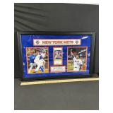New York Mets 50th Anniversary Framed Collage with Bobby Ojeda Card & 2012 Santana No-Hitter Ticket