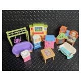 Fisher-Price Kitchen Playset - 2006 Mattel Multi-Color Plastic Dollhouse Furniture
